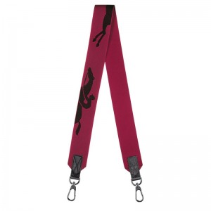 long champ 3D Canvas Női Shoulder Straps Beetroot | HUGS7994