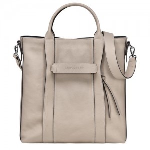 long champ 3D L Tote Leather Férfi Kézitáska Clay | HUHA7452