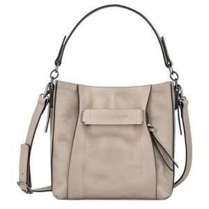 long champ 3D S Leather Női Crossbody Táska Clay | HUXY8913