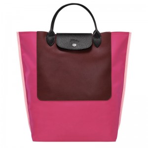 long champ Cabas M Tote Canvas Férfi Kézitáska Magenta | HUSG7477