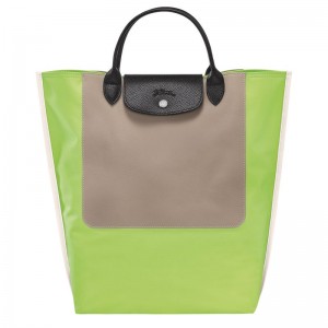 long champ Cabas M Tote Canvas Férfi Kézitáska Zöld Világos | HUGS7474