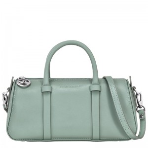 long champ Daylong S Leather Női Kézitáska Celadon | HUCT9131