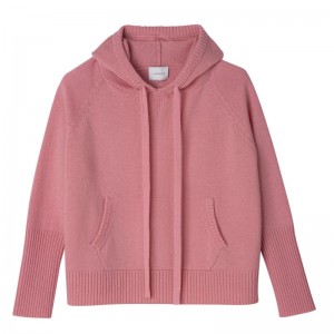 long champ Hoodie Knit Női Pulóver Marshmallow | HUWN7799