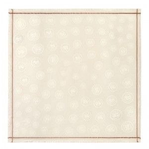 long champ La MÉdaille Shawl Cotton blend Női Stoles Ivory | HUKO8078