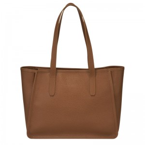 long champ Le FoulonnÉ L Tote Leather Női Válltáskák Caramel | HUNW8865