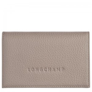 long champ Le FoulonnÉ Leather Férfi Kártyatartó Turtledove | HUJP7368