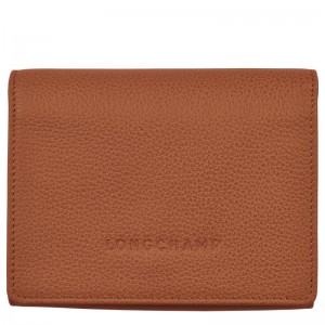 long champ Le FoulonnÉ Leather Férfi Pénztárca Caramel | HUFD7398