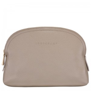 long champ Le FoulonnÉ Leather Férfi Pouches Turtledove | HUSG7344