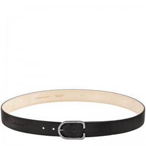 long champ Le FoulonnÉ Leather Férfi Öv Fekete | HUJP7089