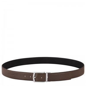 long champ Le FoulonnÉ Leather Férfi Öv Fekete | HUFD7086