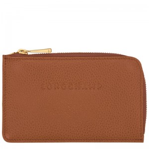 long champ Le FoulonnÉ Leather Női Kártyatartó Caramel | HUJP8512