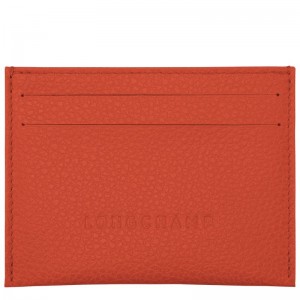 long champ Le FoulonnÉ Leather Női Kártyatartó Paprika | HUMQ8503