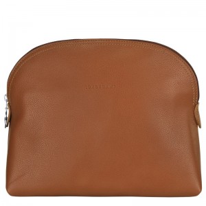 long champ Le FoulonnÉ Leather Női Toaletttáskák Caramel | HUOK8208