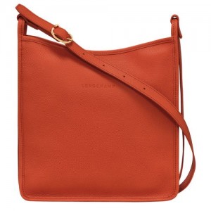 long champ Le FoulonnÉ M Leather Női Crossbody Táska Paprika | HUSG8933