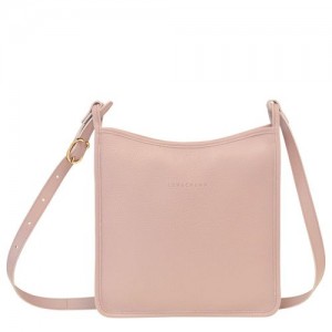 long champ Le FoulonnÉ M Leather Női Crossbody Táska Nude | HUDF8932