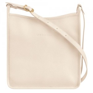 long champ Le FoulonnÉ M Leather Női Crossbody Táska Paper | HUIL8900