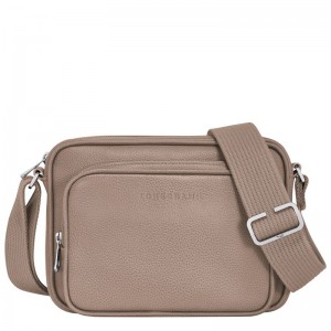 long champ Le FoulonnÉ S Camera Leather Férfi Crossbody Táska Turtledove | HUTC7588