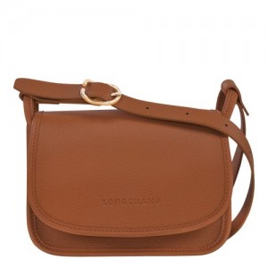 long champ Le FoulonnÉ S Leather Női Crossbody Táska Caramel | HUBE8916