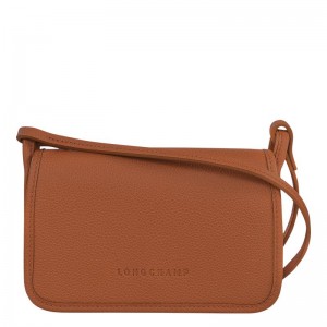 long champ Le FoulonnÉ XS Clutch Leather Női Crossbody Táska Caramel | HUSG9008