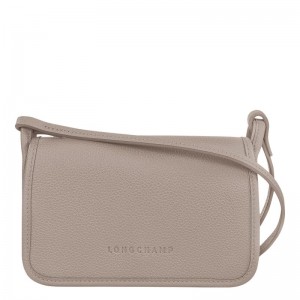 long champ Le FoulonnÉ XS Clutch Leather Női Pouches Turtledove | HUQM8684