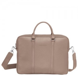 long champ Le FoulonnÉ XS Leather Férfi Aktatáska Turtledove | HUHA7608