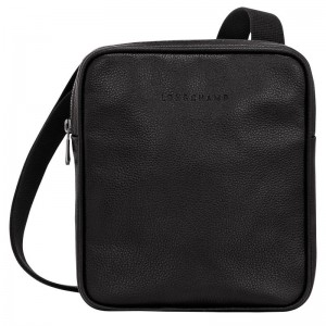 long champ Le FoulonnÉ XS Leather Férfi Crossbody Táska Fekete | HUWN7591