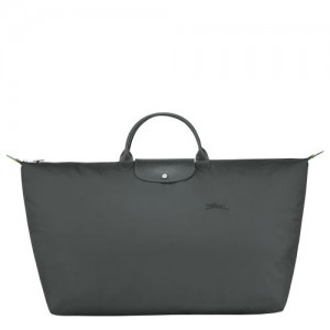 long champ Le Pliage Green M Recycled canvas Női Utazótáskák Graphite | HUTC8273