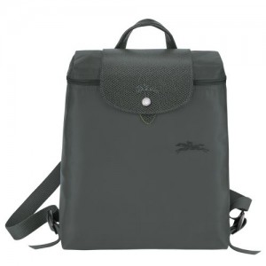 long champ Le Pliage Green M Recycled canvas Férfi Hátizsákok Graphite | HUEB7538