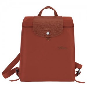 long champ Le Pliage Green M Recycled canvas Női Hátizsákok Chestnut | HUEB8739