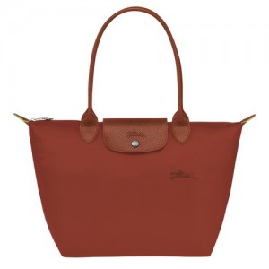 long champ Le Pliage Green M Tote Recycled canvas Női Válltáskák Chestnut | HUCT8810