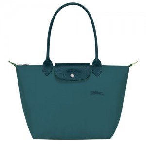 long champ Le Pliage Green M Tote Recycled canvas Női Válltáskák Páva | HUKO8806