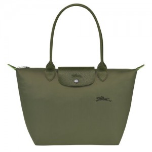 long champ Le Pliage Green M Tote Recycled canvas Női Válltáskák Forest | HUWN8787