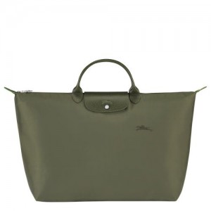 long champ Le Pliage Green S Recycled canvas Férfi Utazótáskák Forest | HUCT7198