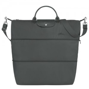 long champ Le Pliage Green expandable Recycled canvas Női Utazótáskák Graphite | HUEB8266