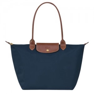 long champ Le Pliage Original L Tote Recycled canvas Női Válltáskák Sötétkék | HUHA8804