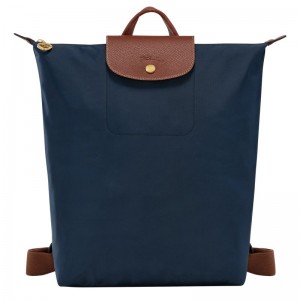 long champ Le Pliage Original M Canvas Női Hátizsákok Sötétkék | HUMQ8763