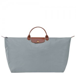 long champ Le Pliage Original M Recycled canvas Női Utazótáskák Steel | HUMQ8295