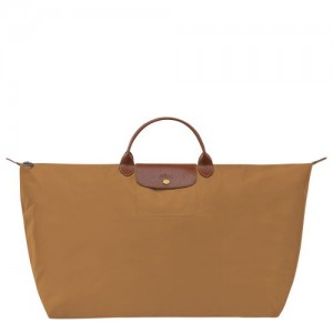 long champ Le Pliage Original M Recycled canvas Női Utazótáskák Fawn | HUMQ8294