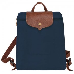 long champ Le Pliage Original M Recycled canvas Férfi Hátizsákok Sötétkék | HUYX7535