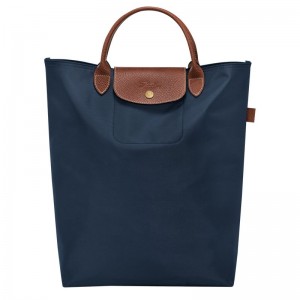 long champ Le Pliage Original M Tote Canvas Női Kézitáska Sötétkék | HUFD9243