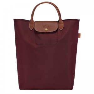 long champ Le Pliage Original M Tote Canvas Férfi Kézitáska Bordó | HUXY7509