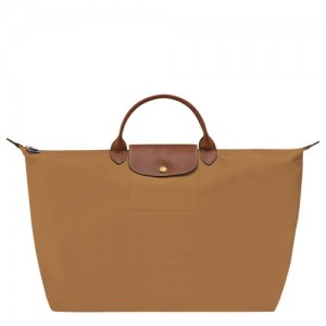 long champ Le Pliage Original S Recycled canvas Női Utazótáskák Fawn | HUZU8301