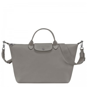 long champ Le Pliage Xtra L Leather Női Kézitáska Turtledove | HUQM9205