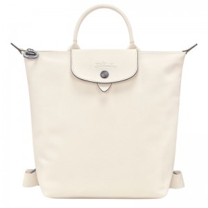 long champ Le Pliage Xtra S Leather Női Hátizsákok Ecru | HUPJ8746