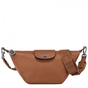 long champ Le Pliage Xtra XS Crossbody Leather Női Mini Táskák Cognac | HUVR9286