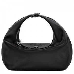 long champ Le Pliage Xtra XS Handbag Leather Női Mini Táskák Fekete | HUXY9288