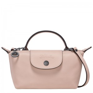 long champ Le Pliage Xtra XS Leather Női Pouches Nude | HUNW8400