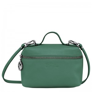 long champ Le Pliage Xtra XS Vanity Bőr Női Crossbody Táska Sage | HUCT9018