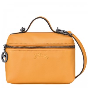 long champ Le Pliage Xtra XS Vanity Bőr Női Crossbody Táska Sárgabarack | HUZU9016