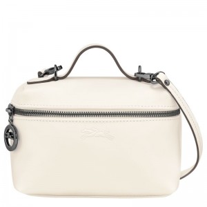 long champ Le Pliage Xtra XS Vanity Bőr Női Crossbody Táska Ecru | HULI9015